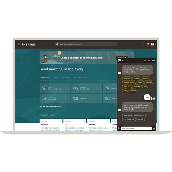 screenshot of Oracle Fusion Cloud HCM